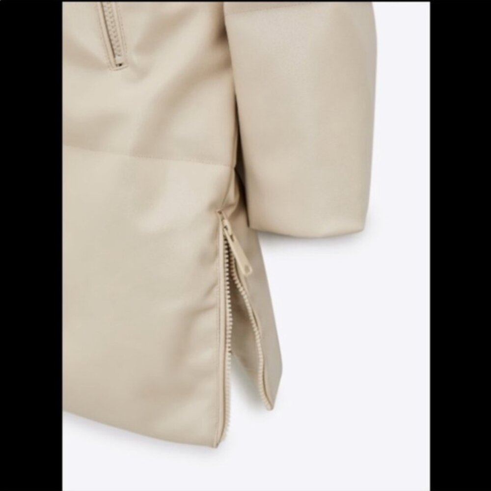 ZARA FAUX LEATHER PUFFER COAT NWT - Picture 10 of 10